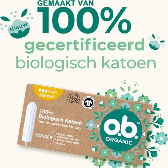 OB-Tampons Bio-Baumwolle Normal 16 Stück