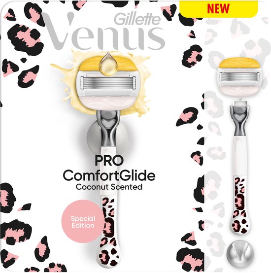 Gillette Venus Pro ComfortGlide Scheersysteem met Kokosgeur voor Vrouwen - 1 Scheermesje + 1 Handvat - Verpakking beschadigd