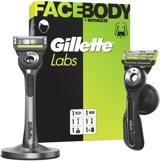 Gillette Labs Scheermes Duo-Verpakking - Scheersysteem voor Face en Body + Intimate - van Gillette- beschadigde verpakking