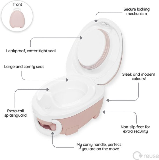 My Carry Potty pastel - plaspot - blush roze - licht beschadigd