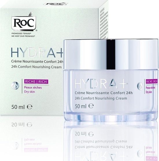 RoC HYDRA+ Voedende crème droge huid - 50 ml - Verpakking beschadigd