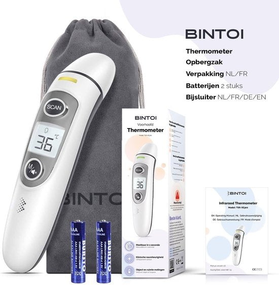 Bintoi¬Æ Stirnthermometer - Temperaturmesser - Fieberthermometer für Erwachsene und Babys - Beschädigte Verpackung