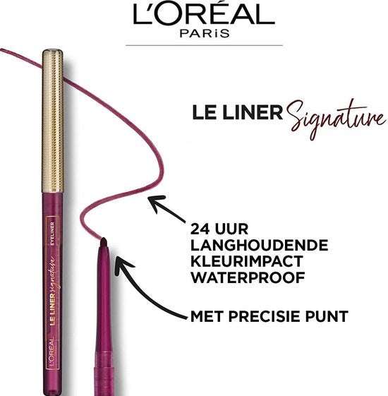 L'Oréal Paris Le Liner Signature Augenstift – 01 Noir Cashmer 'Black – Wasserfest