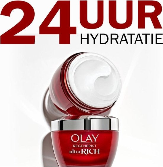 Olay Regenerist Ultra Rich Reichhaltige, nicht fettende Tagescreme für das Gesicht, parfümfrei, 50 ml – Verpackung beschädigt