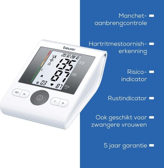 Beurer BM 28 Oberarm-Blutdruckmessgerät – Manschette 22 bis 42 cm