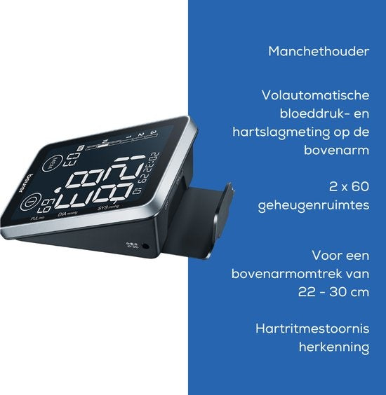 Beurer BM 58 - Bloeddrukmeter bovenarm - Onregelmatige hartslag - Risico-indicator - 2 Gebruikersgeheugen