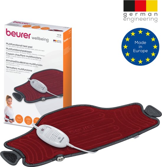 Beurer HK 55 Easyfix Elektrisches Heizkissen - Heizkissen - Heizband - Für Nacken, Rücken, Bauch, Muskeln - 59 x 30 cm - Beschädigte Verpackung