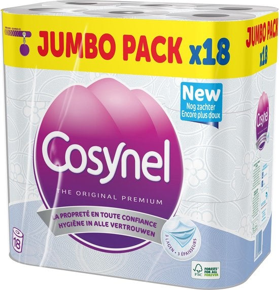 Cosynel Toilettenpapier – 54 Rollen – 3-lagig