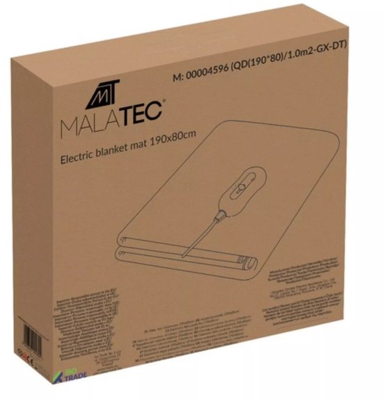 Malatec - Elektrische Onderdeken - 190x80 cm- beschadigde verpakking