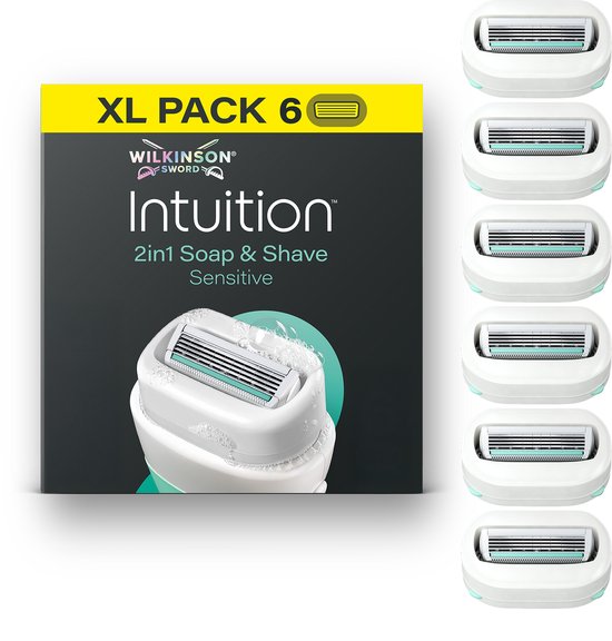 Wilkinson Intuition 2in1 Soap and Shave Navulmesjes 6 stuks- beschadigde verpakking