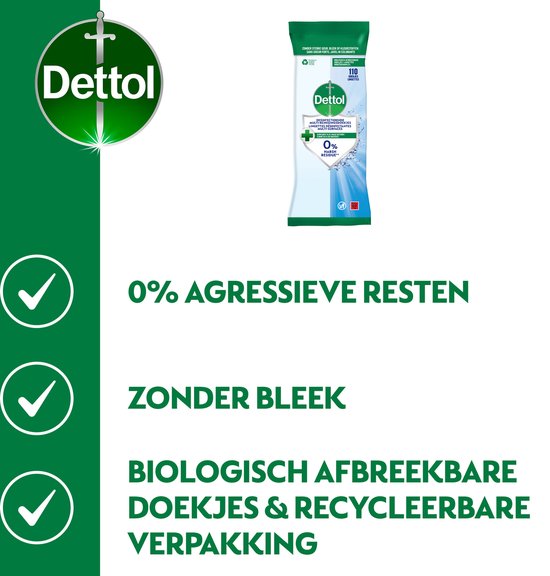 Dettol Hygienische Desinfektionstücher 110 Stück