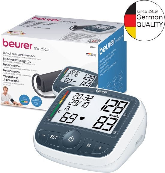 Beurer BM 40 Blood pressure monitor upper arm - Recommended by the Dutch Heart Foundation - Incl. cuff 22-35