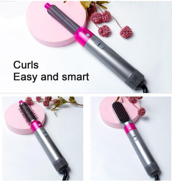 HOT Air Styler TP-5+1 Blow-dry brush - Straightening brush - 5-IN-1 Set - Curling brush - Magic brush - Hair dryer - Blow-dryer - Multistyler - Automatic curling iron