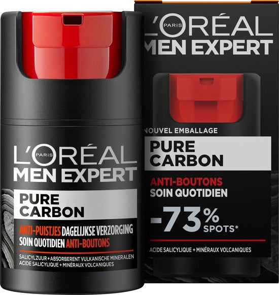 L'Oréal Paris Men Expert Pure Carbon Feuchtigkeitsspendende und mattierende Gel-Tagescreme – 50 ml