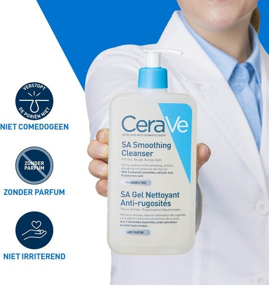 CeraVe SA Anti-Ruwe Huid Reiniger - voor een Droge tot Ruwe Huid - met Salicylzuur - 236ml