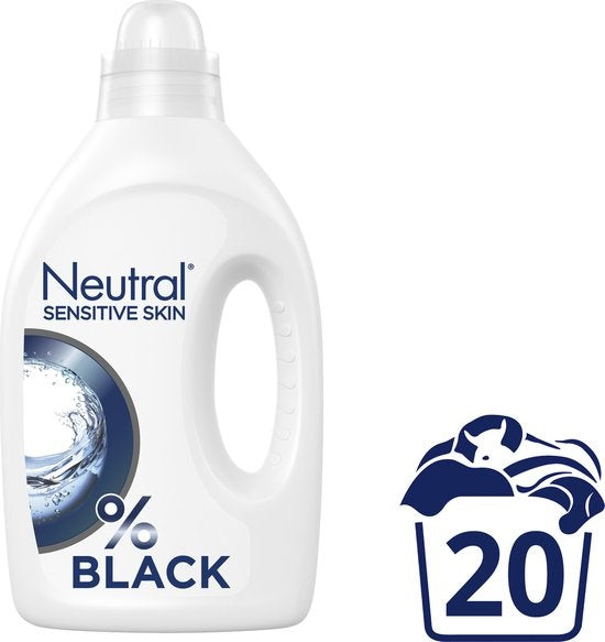 Neutral – Flüssigwaschmittel Schwarz – 1 Liter – 20 Wäschen