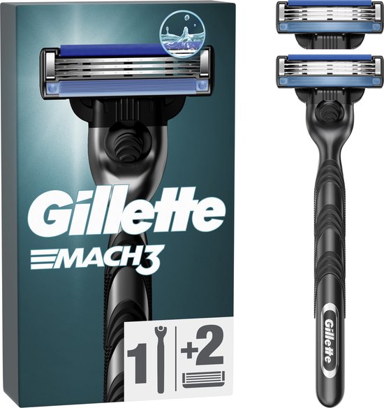 Gillette Mach3 - Shaving System and 2 Razor Blades - Packaging damaged