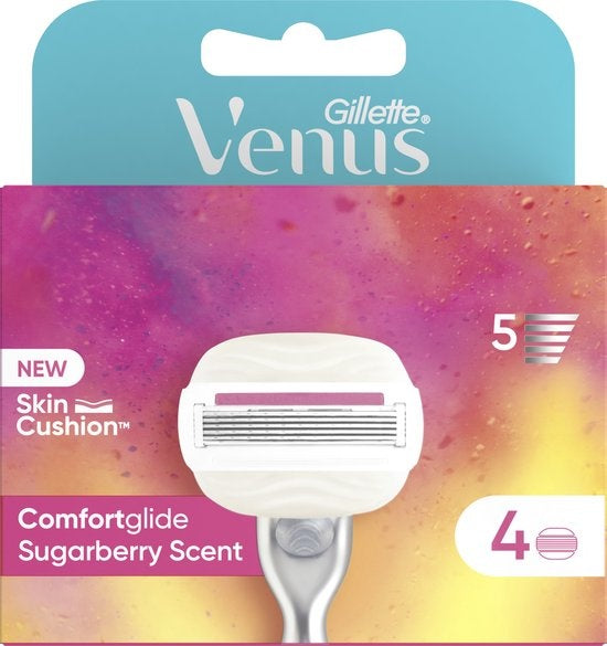 Gillette Venus Comfortglide Sugarberry - 4 Razor Blades - Packaging damaged