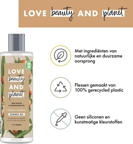 Love Beauty and Planet Duschgel Sheabutter &amp; Sandelholzöl – 400 ml