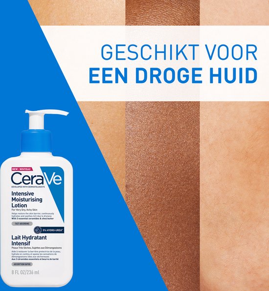 CeraVe Intensive Hydrating Lotion - For dry to very dry skin - With 3 essential ceramides and Hydro-Urea Complex - 473ml