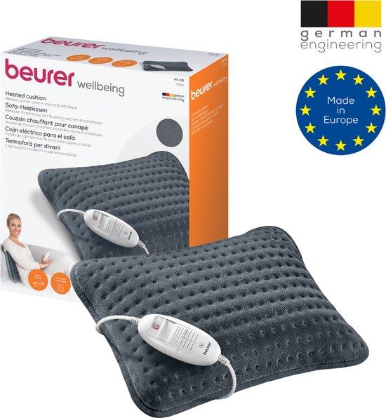 Beurer HK 48 Elektrisch Warmtekussen - Donker Grijs - Heating pad - 40 x 30 cm - Beschadigde verpakking