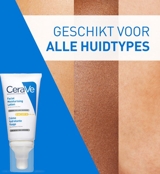 CeraVe Hydraterende Gezichtscrème SPF50 - voor Normale tot Droge Huid - 52ml - Verpakking beschadigd