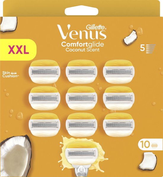 Gillette Venus Rasierklingen Comfortglide Coconut – 10 Nachfüllklingen – Beschädigte Verpackung