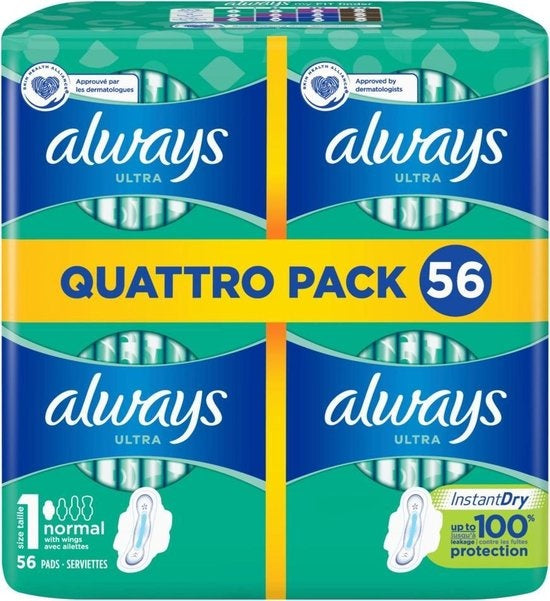 Always Damenbinden Ultra Normal Plus 56 Stück - Verpackung beschädigt