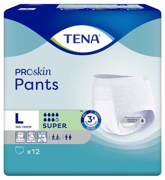 TENA Proskin Pants Super L 12 pieces
