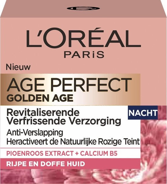 L'Oréal Paris Age Perfect Golden Age Anti-Falten-Nachtcreme – 50 ml – Verpackung beschädigt