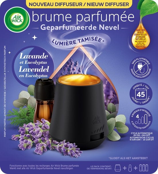 Air Wick Geparfumeerde Nevel Automatische Luchtverfrisser - Lavendel & Eucalyptus - Starter Kit 20ml - beschadigde verpakking