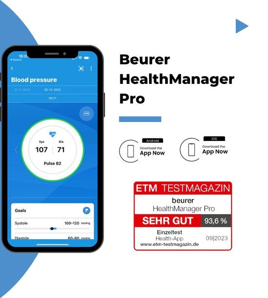 Beurer BC 54 Handgelenk-Blutdruckmessgerät – Bluetooth – HealthManager Pro App – Beschädigte Verpackung