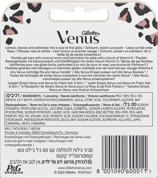 Gillette Venus Comfortglide Coconut - 6 Razor Blades - For Women