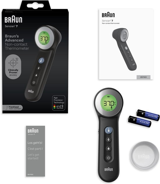 Braun BNT400B Age Precision Touch/No Touch Koortsthermometer Antraciet - Verpakking beschadigd