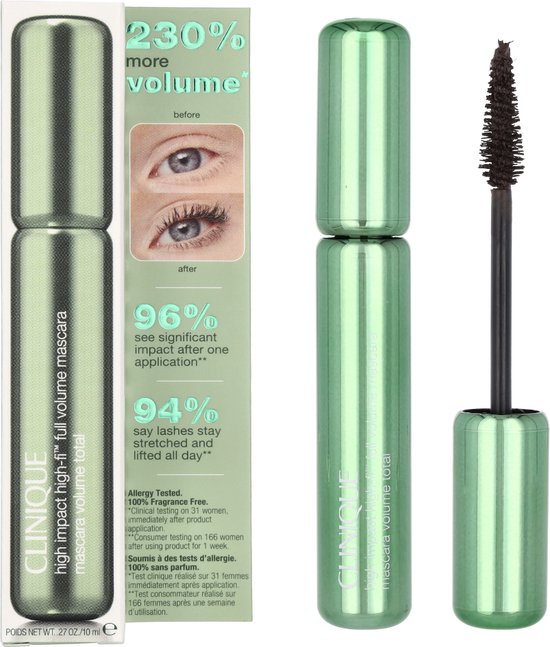 CLINIQUE - High Impact High-Fi™ Full Volume Mascara -intense black-brown- 10 ml - Mascara