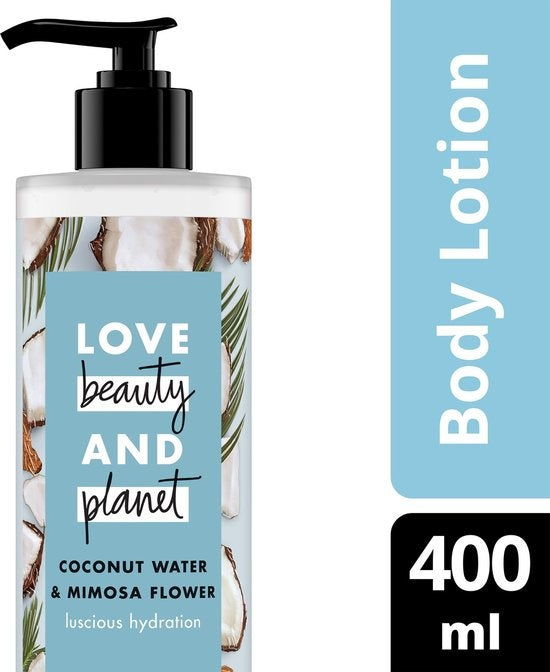 Love Beauty and Planet Bodylotion Coconut Water & Mimosa Flower - 400 ml - Verpakking beschadigd