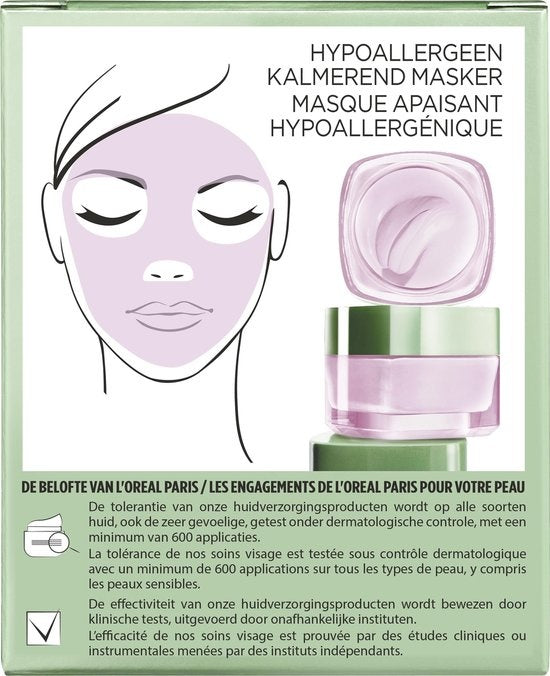 L'Oréal Paris Skin Expert Pure Clay Anti-roodheid kalmerend gezichtsmasker - 50 ml - Verpakking beschadigd