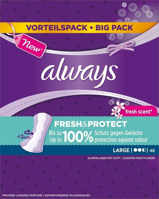 Always Fresh großes Vorteilspack – 46 Slipeinlagen