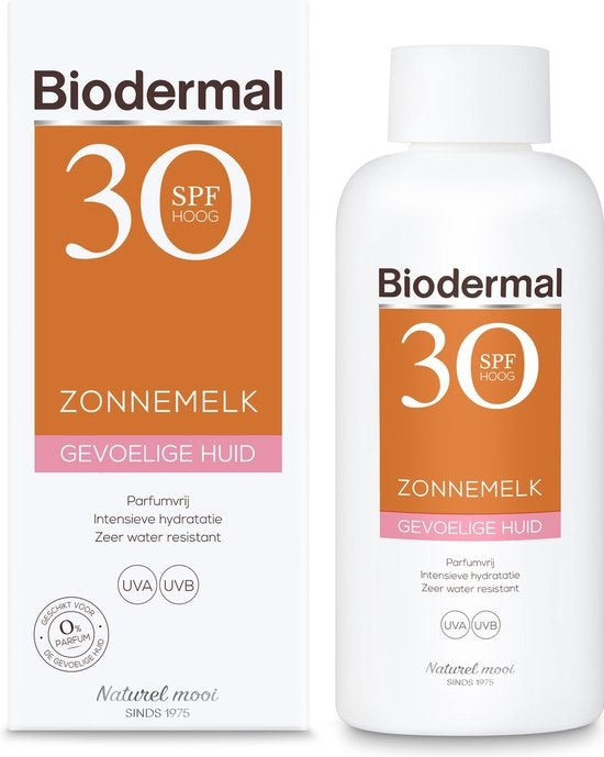 Biodermal Zonnebrand Gevoelige huid - Zonnemelk - SPF 30 - 200ml