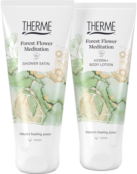 THERME Forest Flower Mediation Classic Gift Set - Body Lotion 200ml/Shower Gel 200ml