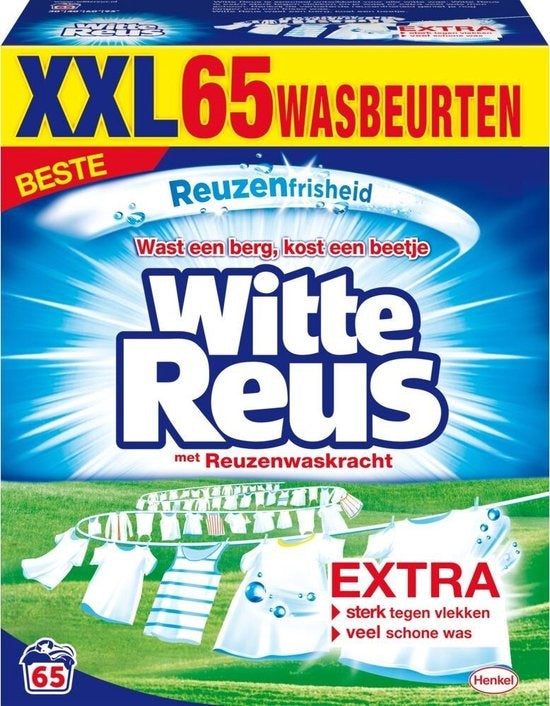 Witte Reus Waschpulver – Weiße Wäsche – Vorteilspack 65 Wäschen