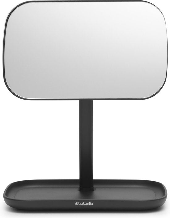 Brabantia ReNew Kosmetikspiegel – mit Zubehörablage – Dunkelgrau – Beschädigte Verpackung