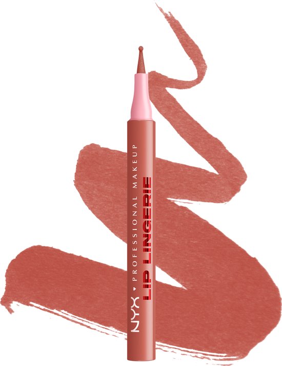 NYX Professional Make Up Lip Lingerie Lip Liner Stain - Naadloze lipdefinitie - Veelzijdige balpen-applicator met zachte viltpunt - After Hours- Verpakking beschadigd