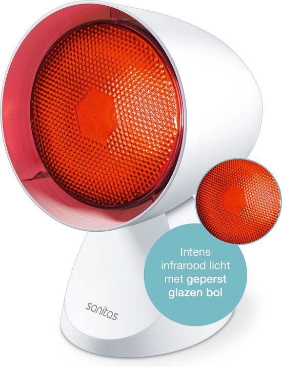 Sanitas SIL 16 Infraroodlamp - Geperst glas: intense warmte - 150 Watt - Verstelbare hoek 5 standen - Verpakking beschadigd