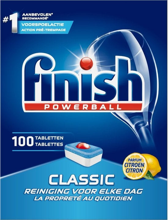 Finish Classic Lemon Spülmaschinentabs – Viertelpackung 100 Stück – Verpackung beschädigt