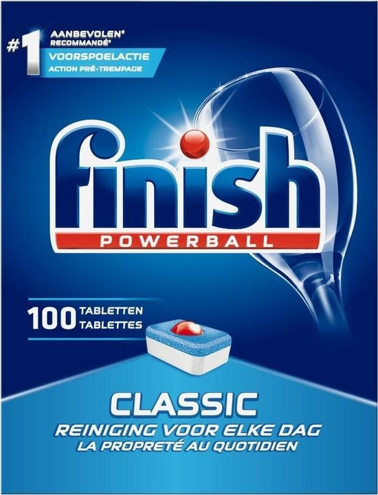 Finish Classic Regular Dishwasher Tablets - Quarter Pack - 100 Pieces - Packaging damaged