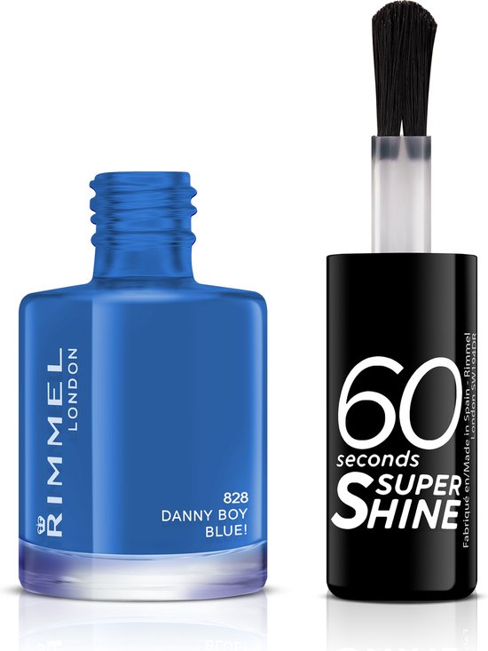 Rimmel 60 Seconds Super Shine Nail Polish - 828 Danny Boy Blue