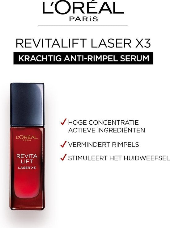 L'Oréal Paris Revitalift Laser X3 Serum - 30 ml - Anti Rimpel - Verpakking beschadigd