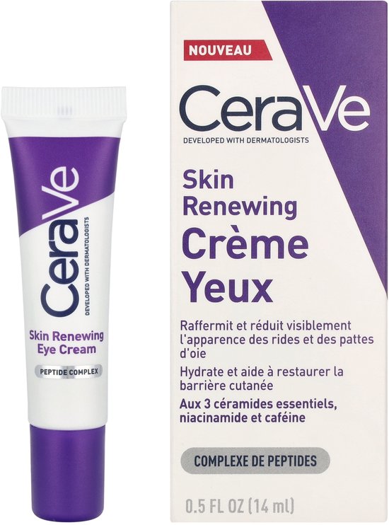 CeraVe Skin Renewing Oogcrème - Geschikt voor een gevoelige huid - Met Peptide Complex - 15ml
