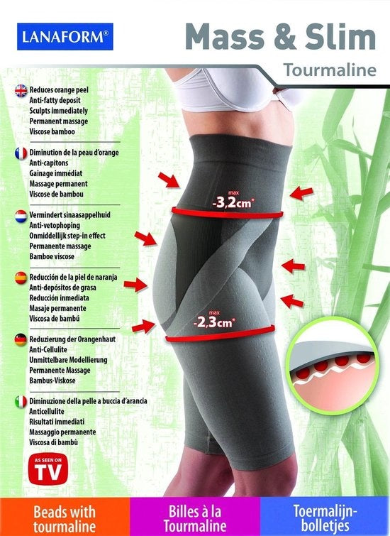 Schlankheitshose - Corrective - Mass &amp; Slim - Grau/Dunkelgrau Größe L - Verpackung beschädigt -